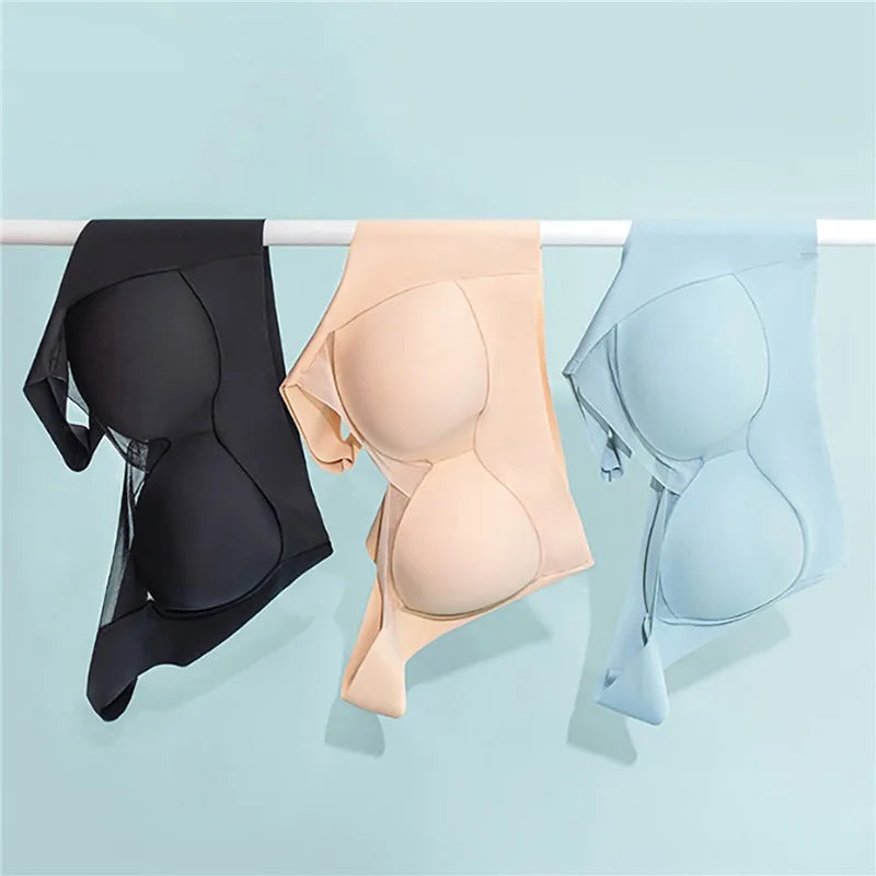 2023 Seamless Women Bras Large Size Sports Tops Support Show Small Comfortable No Steel Ring Underwear Yoga Fitness Sleep Vest