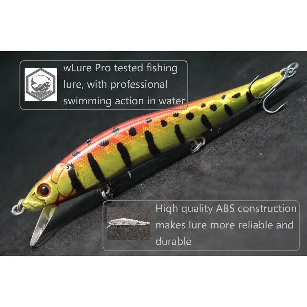 wLure Minnow Fishing Lure Jerkbait 14g 12cm Weight Transfer Wobbler Twitch Easy Long Casting Tiny Wobble Sinking [SPT]