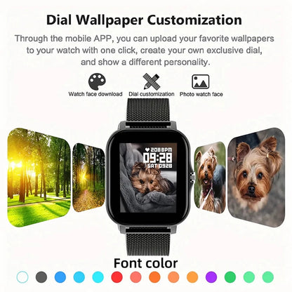 Bluetooth Answer Call Smart Watch Men Touch Call Fitness Tracker Waterproof Smartwatch Women For Android blood oxygen [SWH]