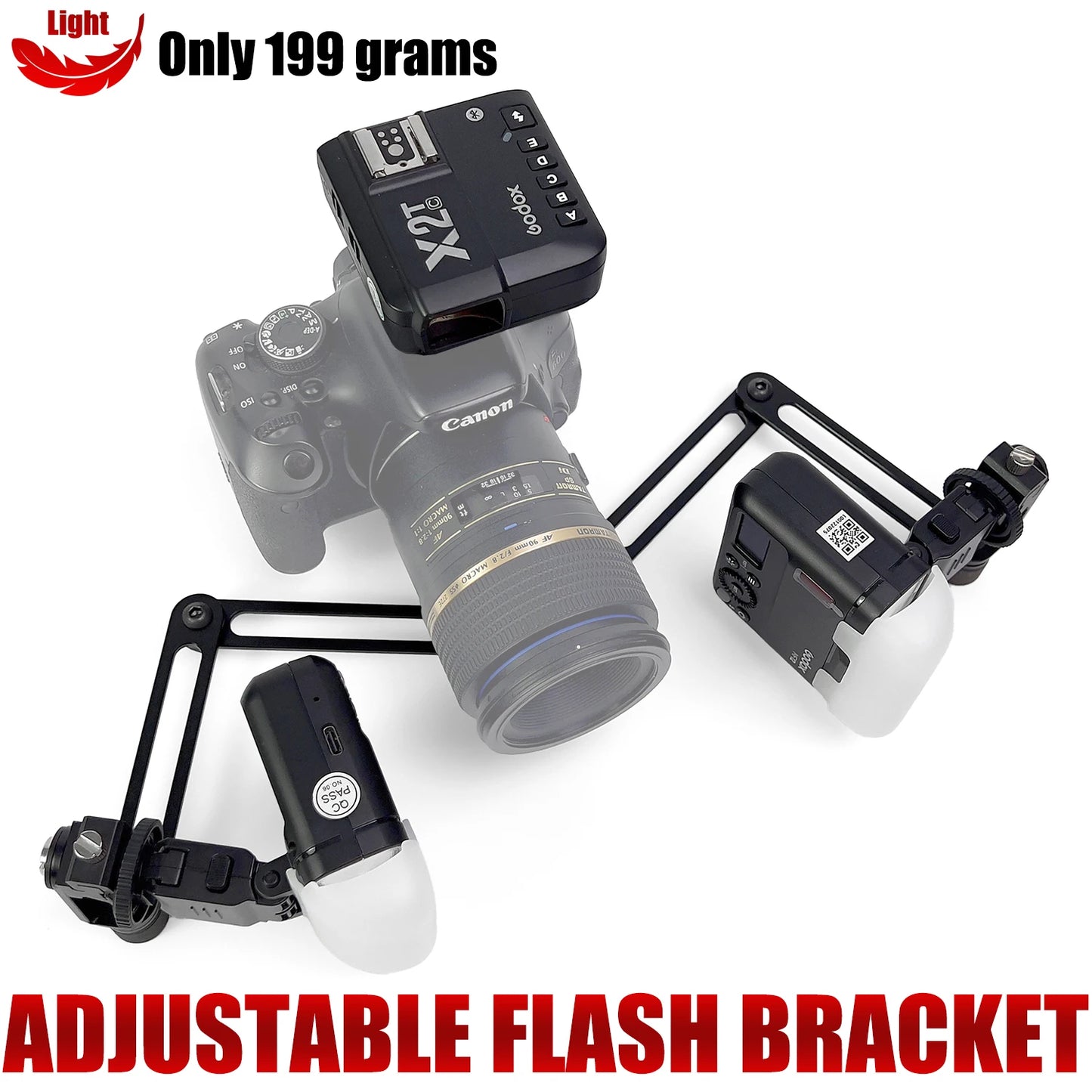 Oral, Macro And Dental Photography SLR DSLR Camera Twin Flash Bracket With Godox Flash And Godox Flash Trigger For Dentist [PHO]