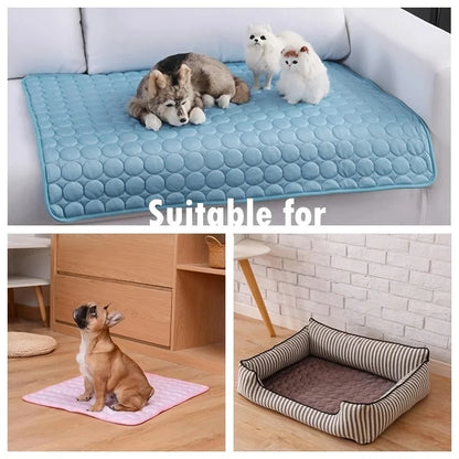 Dog Cooling Mat Summer Pet Cold Bed Extra Large For Small Big Dogs Pet Accessories Cat Durable Blanket Sofa Cat Ice Pad Blanket [PET]