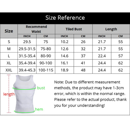 Slimming Vest Men's Slimming Underwear Body Shaper Waist Cincher Corset Men Shaper Vest Body Slimming Tummy Belly Body Shapewear [UND]