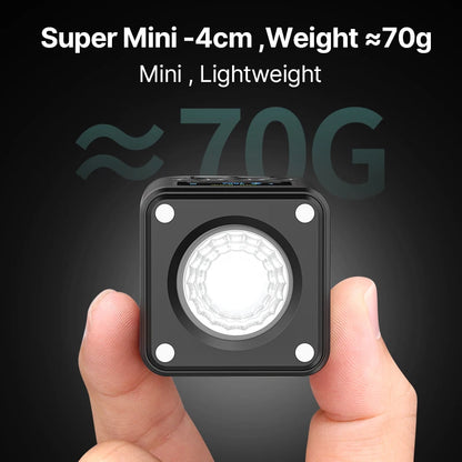 Ulanzi L2 RGB Mini COB Video Camera Light Dimmable 360° Full Color Light with Diffuser Honeycomb Photography for DSLR Camera [PHO]