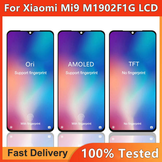 6.39'' Display Replacement for Xiaomi Mi 9 LCD Touch Screen Digitizer with Frame Assembly For Xiaomi MI9 Display [MOB]