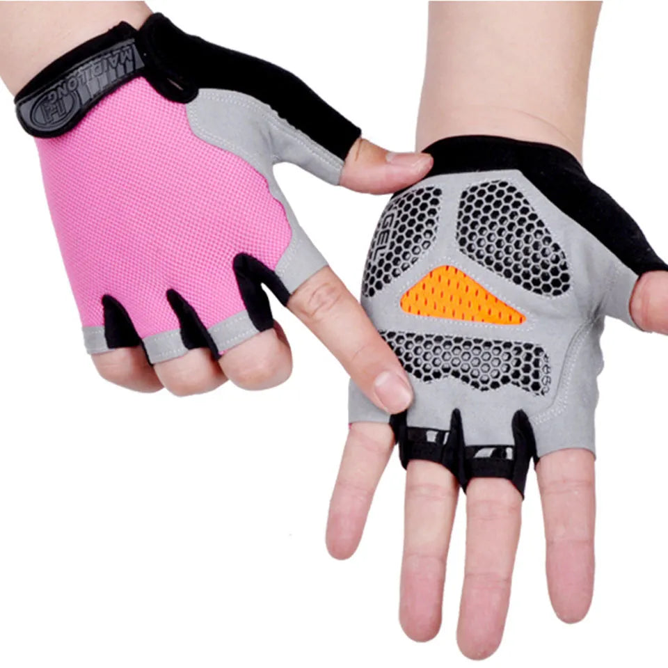 HOT Cycling Anti-slip Anti-sweat Men Women Half Finger Gloves Breathable Anti-shock Sports Gloves Bike Bicycle Glove [CYC]