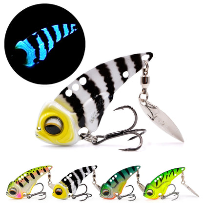 THETIME Brand MZ55 60Metal Vib Blade Glow Cicada Lure 55 60mm 13g 17g Sinking Tail Spinner Baits Bibe For Bass Pike Perch Fish [SPT]