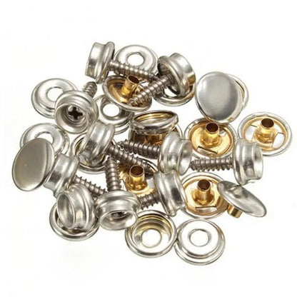 10 Sets Stainless Steel Tapping Snap Fastener Kit Tent Marine Yacht Boat Canvas Cover Tools Sockets Buttons Car Canopy Accessories [MRN]