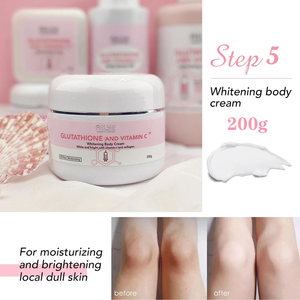 AILKE Whitening Black Spots Corrector, Body Skin Care Lotion, With Glutathion, Shea Butter, Collagen, Moisturizing Body Cream [SKC]