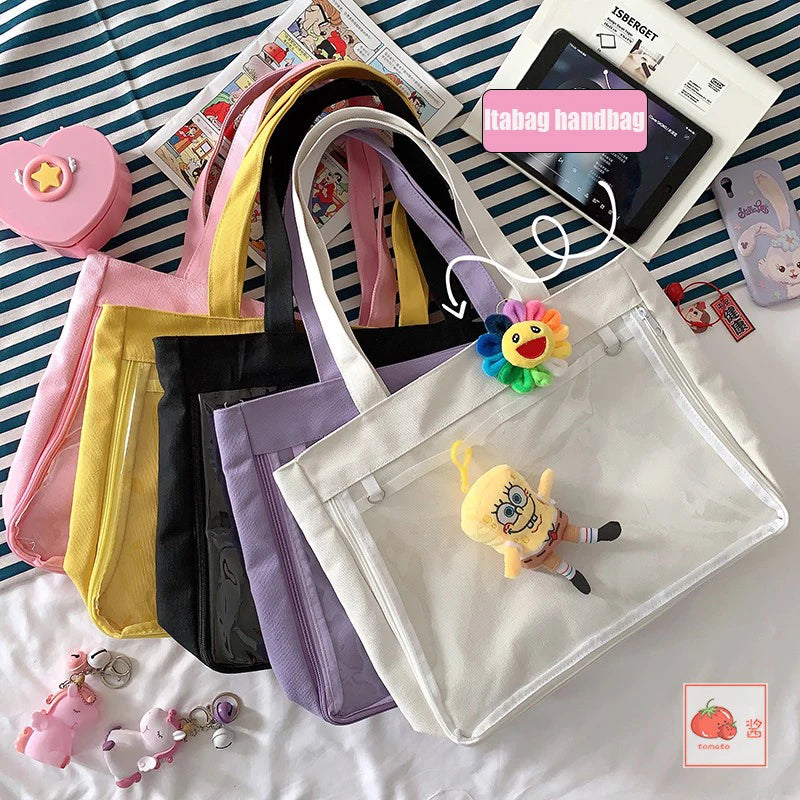 Ita Bag Girls Lolita Style Lovely Crossbody Kawaii Clear Bag Schoolbags For Teenage Girls Candy Sweet Itabag Shoulder Bags H210 [LOL]