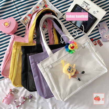 Ita Bag Girls Lolita Style Lovely Crossbody Kawaii Clear Bag Schoolbags For Teenage Girls Candy Sweet Itabag Shoulder Bags H210 [LOL]