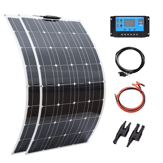 BOGUANG solar panel kit complete 100w 100 watt 200 w 300w 400w Photovoltaic panels cell for 12V 24v battery home car Boat yacht [MRN]