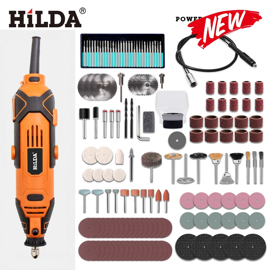 HILDA Electric Drill Grinder Engraving Pen Mini Drill Electric Rotary Tool Grinding Machine Accessories Power Tool [PTO]