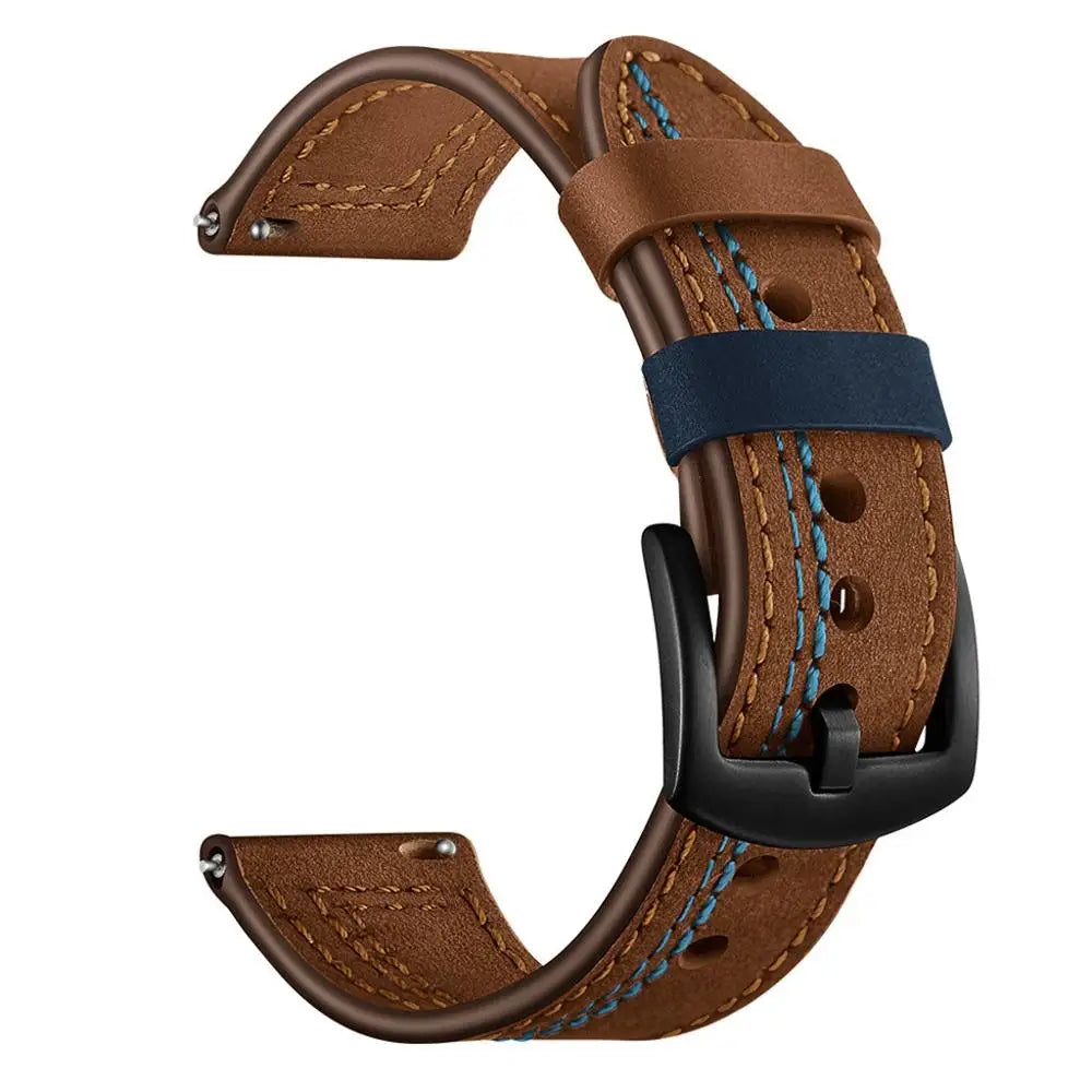 Genuine Leather Strap 22mm 20mm for Huawei Watch GT 2 Strap Wrist Band for Samsung Galaxy Watch 46mm 42mm for Smart Watch [SWH]