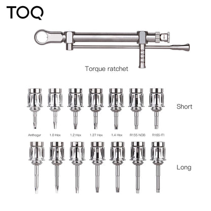 Screwdriver Tools Dental Implant Torque Wrench Ratchet 10-70NCM with Drivers & Wrench Kit [DEN]