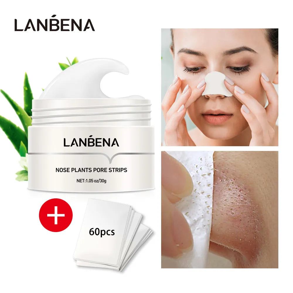 LANBENA New Style  Blackhead Remover Nose Mask Pore Strip Black Mask Peeling Acne Treatment Black Deep Cleansing Skin Care Korea [SKC]