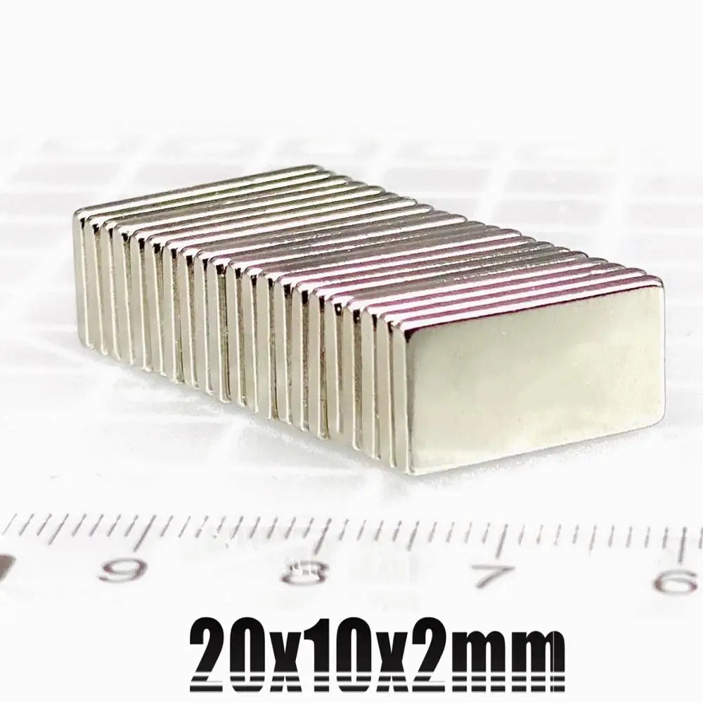 5/10//20/50Pcs 20x10x2 Neodymium Magnet 20mm x 10mm x 2 N35 NdFeB Block Super Powerful Strong Permanent Magnet [MAG]