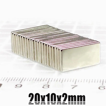 5/10//20/50Pcs 20x10x2 Neodymium Magnet 20mm x 10mm x 2 N35 NdFeB Block Super Powerful Strong Permanent Magnet [MAG]