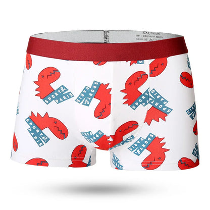 mens underwear Cartoon boxer shorts men's funny panties Soft underpants men Bulge Pouch Breathable cotton man boxers & briefs [GRM] [UND]