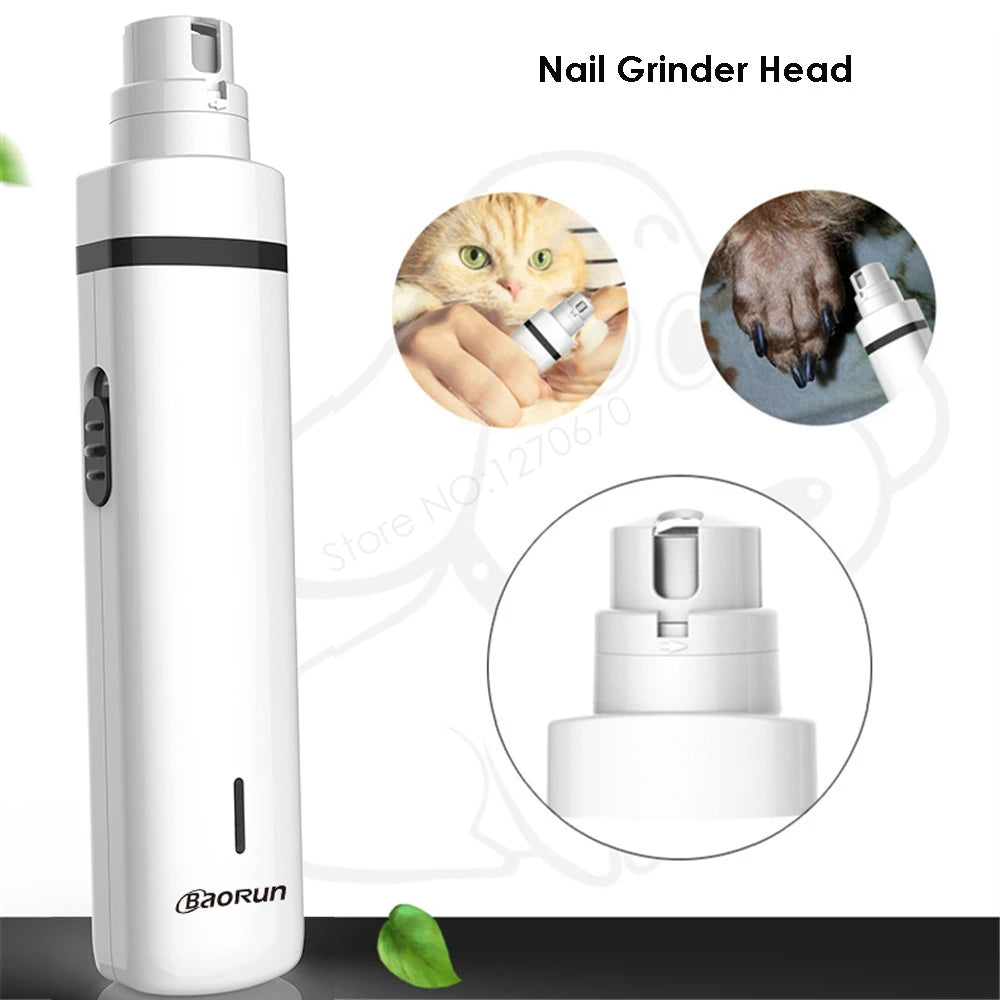 BaoRun 3 IN 1 Pet Grooming Kit Rechargeable Pets Clippers Dog Cat Hair Trimmer Paw Nail Grinder Foot Cutter Hair Cutting Machine [PET]