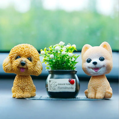 9cm Husky Teddy Pomeranian Car Shake Head Dog Ornaments For Car Interior Auto Accessories [CAR]