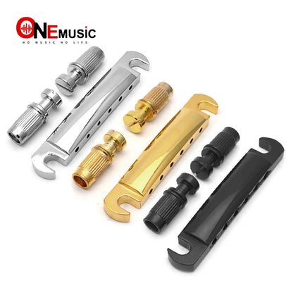 Gold/Black/Chrome 6 String Saddle Tune-O-Matic Bridge for LP Electric Guitar [SPT]