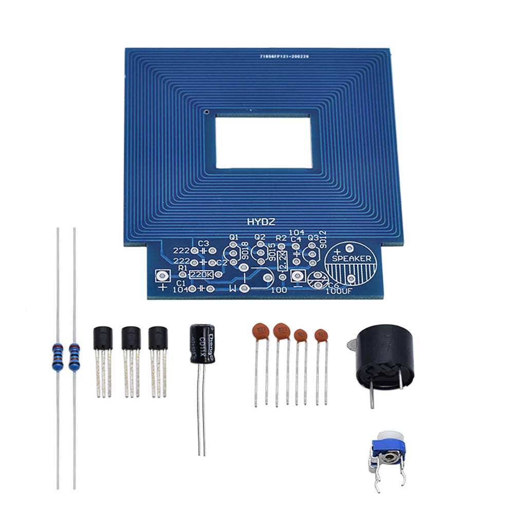 Metal Detector Scanner Unassembled Kit DC 3V-5V Suite Metal Sensor Board Module Electronic DIY Kits PCB Board Buzzer Capacitor [MTL]