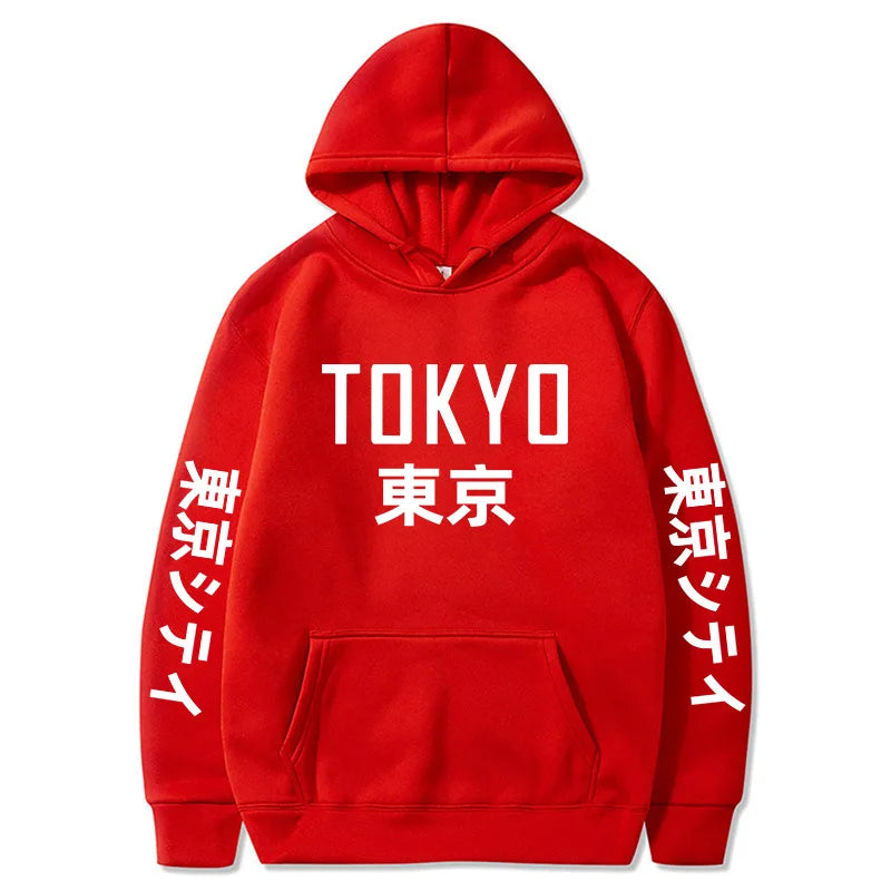 Japanese Hip Hop Hoody Harajuku Tokyo printing Men Women  Casual Pullover Sweatshirts 2023 Fashion Hot Hoodies  [MEN]