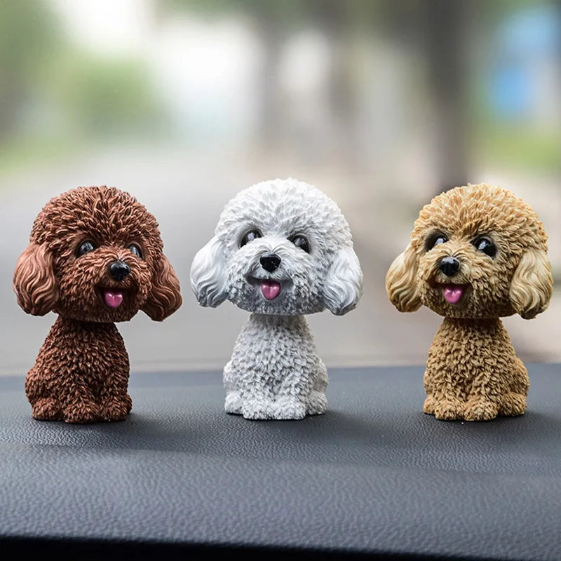 9cm Husky Teddy Pomeranian Car Shake Head Dog Ornaments For Car Interior Auto Accessories [CAR]