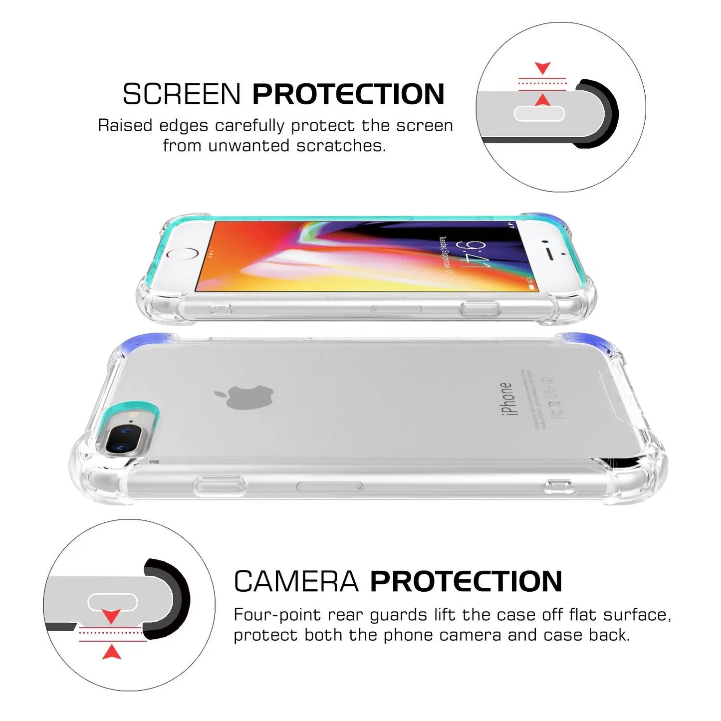 Shockproof Silicone Phone Case For iPhone 11 7 8 6 6S Plus X XR XS 12 Pro Max SE 2020 5 S Case Transparent Protection Back Cover [PHC]
