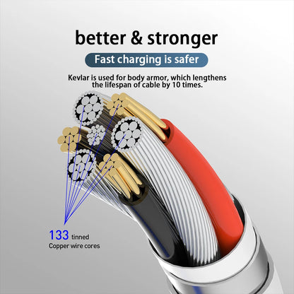 3A LED Magnetic USB Cable Fast Charging Type C Cable Magnet Charger Data Charge Micro USB Cable Mobile Phone Cable USB Cord [MOB]