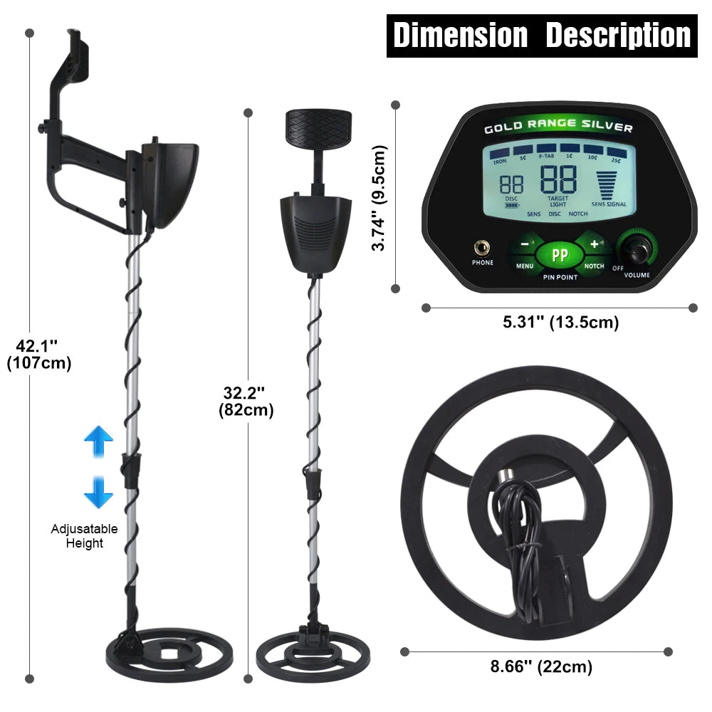 High Accuracy Professional MD-4090 Underground Metal Detector LCD Metal Detector With Memory Function Backlight Adjustable [MTL]