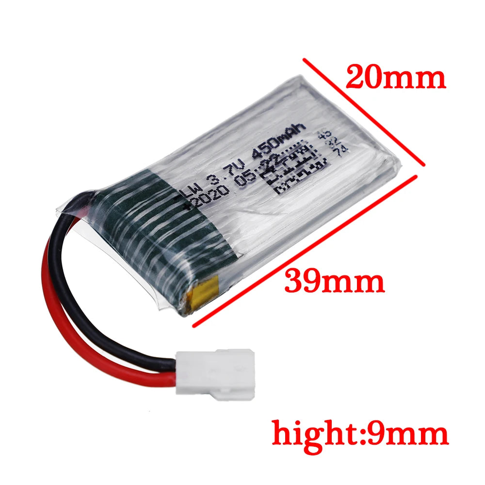 3.7V 450mah 802035 Lipo Battery For H107 H31 KY101 E33C E33 U816A V252 H6C 25C RC Quadcopter Drone Battery Spare Parts 3.7 volt [BAT]