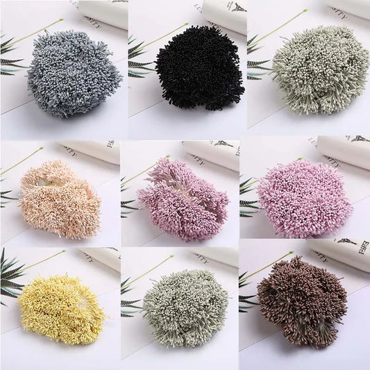 400pcs 1.5mm Mini Stamen Handmade Artificial Flowers For Wedding Party Home Decoration DIY Christmas Scrapbook Accessories [FLW]