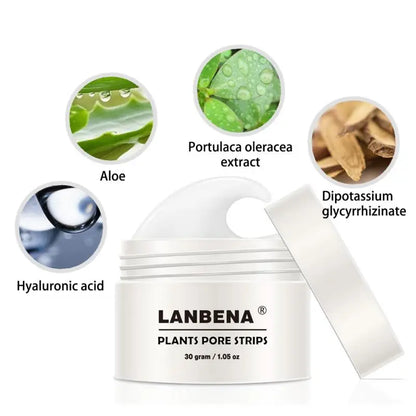 LANBENA Blackhead Remover Cream Paper Plant Pore Strips Nose Acne Cleansing Black Dots Peel Off Mud Mask Treatments Skin Care [SKC]