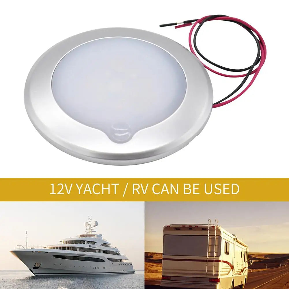 RV Roof Ceiling Cabin Light IP67 Touch Dimming Caravan Marine Interior Lamp Car Camping Auto Accessories [MRN]