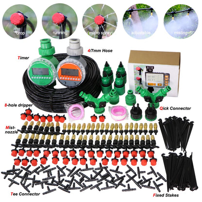 MUCIAKIE 5M-50M Automatic Garden Watering System Kits Self Garden Irrigation Watering Kits Micro Drip Mist Spray Cooling System [GAR]