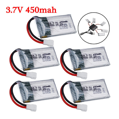 3.7V 450mah 802035 Lipo Battery For H107 H31 KY101 E33C E33 U816A V252 H6C 25C RC Quadcopter Drone Battery Spare Parts 3.7 volt [BAT]