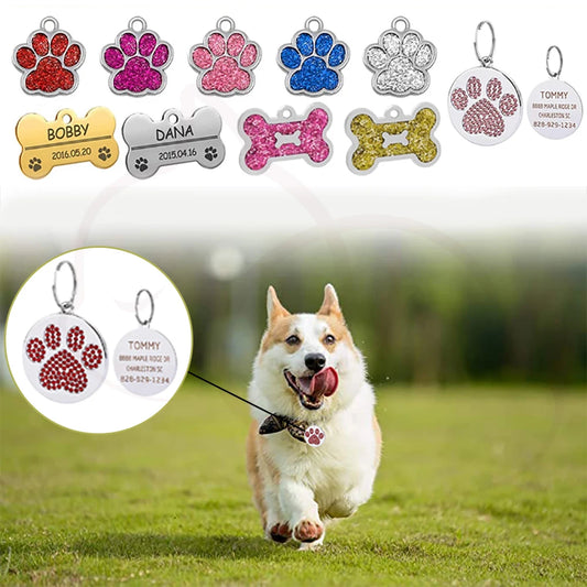 Personalized Address Tags for Dogs Id Tags Dog Tag Engraved Custom Dog Tag Dog Collar for Cats Dog Name Tag Pet Id Tag Collars [PET]