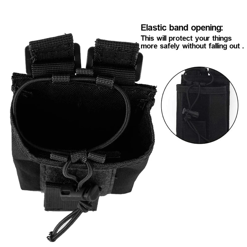 1000D Nylon Tactical Molle Walkie Talkie Holder Bag Military Radio Pouch Package Sports Pendant Hunting Magazine Mag Pouch [TEL]