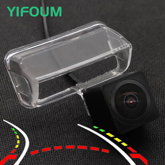 AHD Fisheye Dynamic Trajectory Car Rear View Camera For Peugeot 206 207 307 407 Sedan/Citroen C2 C4 C5 DS4/Toyota Camry Yaris EZ [CAR]