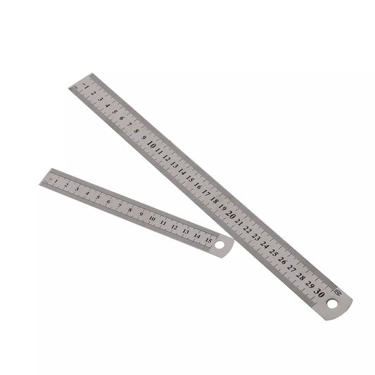 Double Side Stainless Steel Straight Ruler Metric Rule Precision Measuring Tool 15cm/6 inch 30cm/12 inch School Office Supplies [OFF]