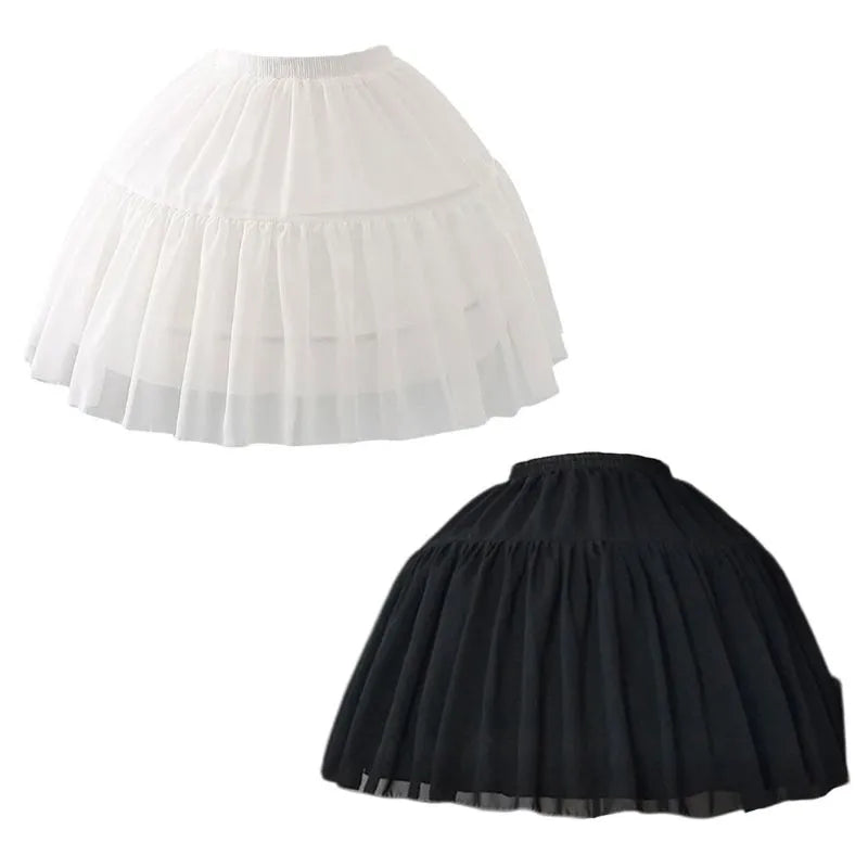 Cosplay Fish-bone Short Skirt Lolita Carmen Slip Liner Cute Girls Skirts Adjustable Petticoat N84D [LOL]