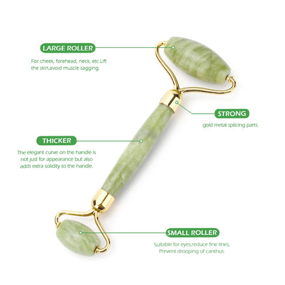 Natural Jade Facial Roller Gua Sha Set Scraping Board Green Jade Stone Eye Massage Face Lift Body Slim Thin Lift Skin Care Tools [SKC]