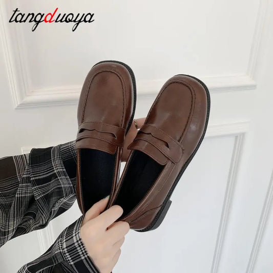 Mary Jane shoes loafers lolita shoes boots Japanese Student Shoes Girl Lolita Shoes JK Commuter Uniform Shoes Casual platform [LOL]