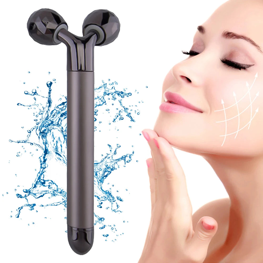 Electric Roller Beauty Bar Vibrating Facial Roller Massager Anti-Wrinkle Skin Care Roller Face Massager Lift Slimming Tool [SKC]