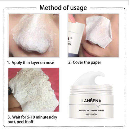 LANBENA New Style  Blackhead Remover Nose Mask Pore Strip Black Mask Peeling Acne Treatment Black Deep Cleansing Skin Care Korea [SKC]