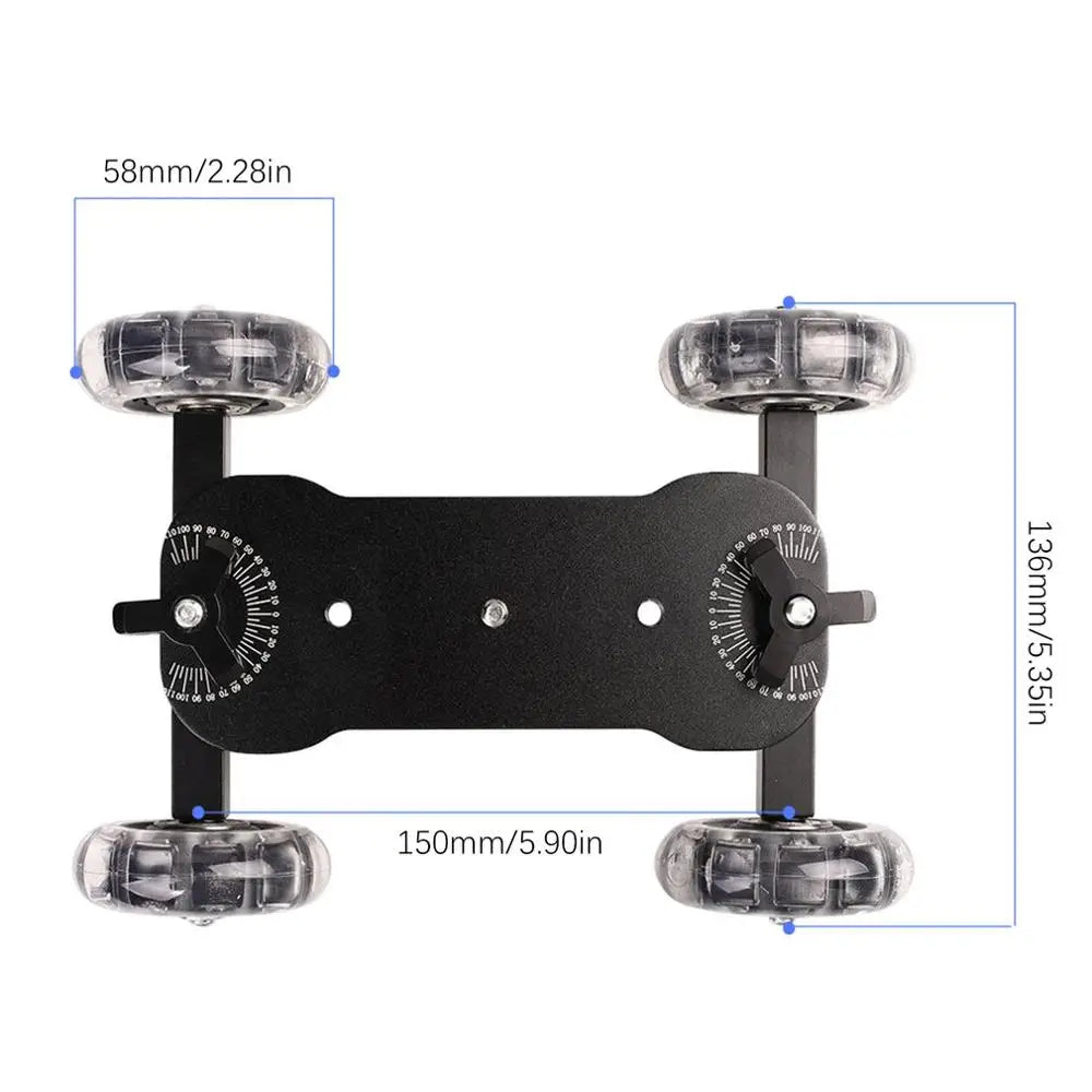 Mobile Rolling Sliding Dolly Stabilizer Skater Slider  Magic Arm Camera Rail Stand Photography Car For Canon Nikon GoPro 7 6 [PHO]