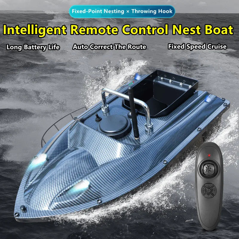 Smart Fixed Speed Cruise Radio Remote Control Fishing Bait Boat 1.5KG 500M Dual Night Light Lure Fishing RC Bait Boat Fishing [TOYS]