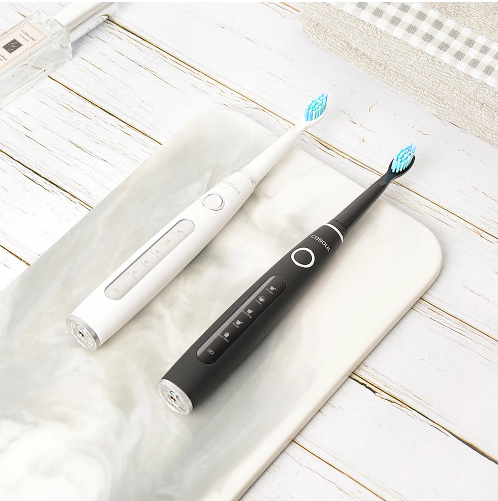 Electric Toothbrush Sonic Rechargeable Top Quality Smart Chip Toothbrush Head Replaceable Whitening Healthy Best Gift  [HAP]