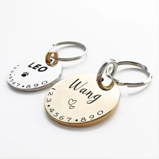 Personalized Pet Cat Dog ID Tag Collar Accessories MW001 Custom Engraved Necklace Chain Charm Supplies For Dog Tag Name Products [PET]